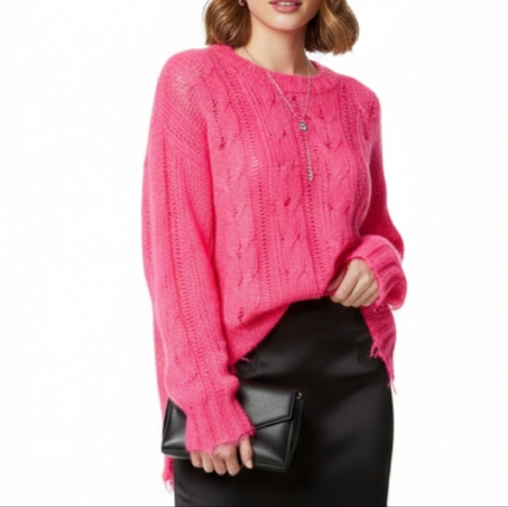 Anthropologie The Posey Stitchy Distressed Sweater
